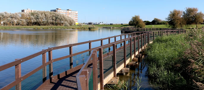 23 - Lakeside nature reserve with timber platforms and boardwalks