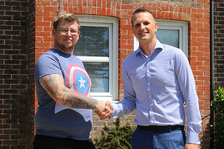 Jordan Rome with Steve Hay of the Opening Doors Team - the new free letting agency created by Adur & Worthing Councils