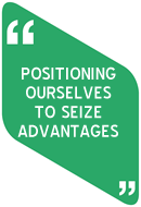 Platform 1 - quote - positioning ourselves to seize advantages