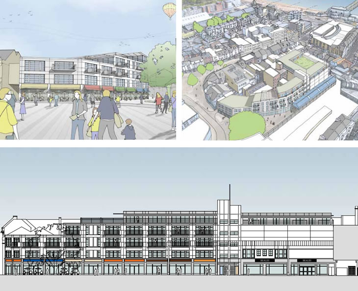 PR18-229 - Artist's impressions of the Beales development in Worthing town centre