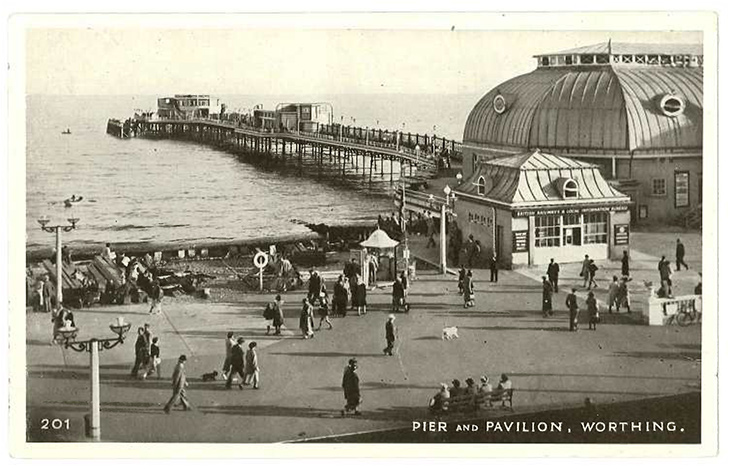 Worthing Pier - view of the Pavilion and down the length of the Pier