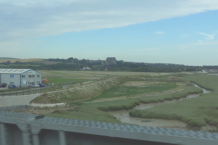 Shoreham Adur Tidal Walls Flood Defence Scheme - new footpath on defences between Shoreham Airport and the River Adur