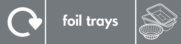 Foil trays (WRAP logo banner)