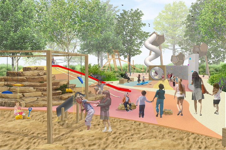 New play area in Brooklands Park - artist impression