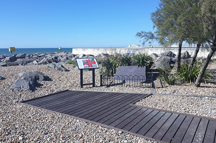 PR20-048 - Lifeboat memorial work complete with the new walkway decking (looking towards the pier)