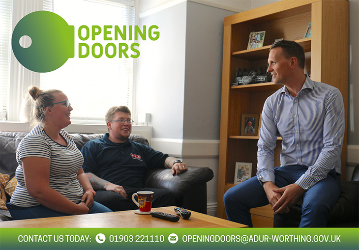 Contact Opening Doors on 01903 221110 or openingdoors@adur-worthing.gov.uk
