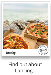 Polaroid photo - Lancing - pizzas (credit The Perch, Lancing Beach)