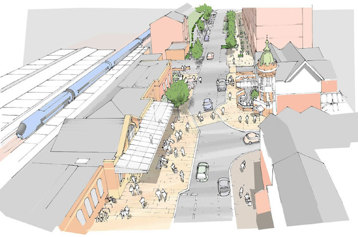 Railway Approach - Artists Impression looking east