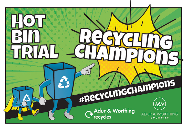 HOTBIN - A&W Recycling Champions (bin sticker)