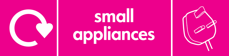 WEEE collection service - small appliances (WRAP logo banner)