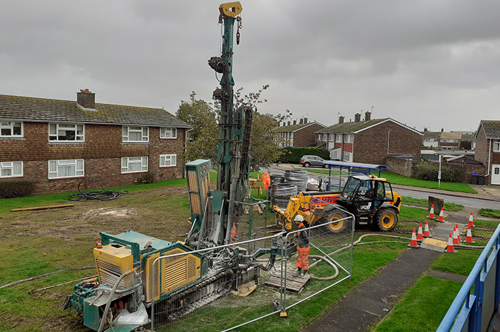 PR21-155+22-164 - Drilling boreholes for the heat pumps at Shadwells Court in Lancing