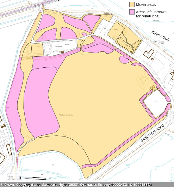 Adur Recreation Ground map (2023)