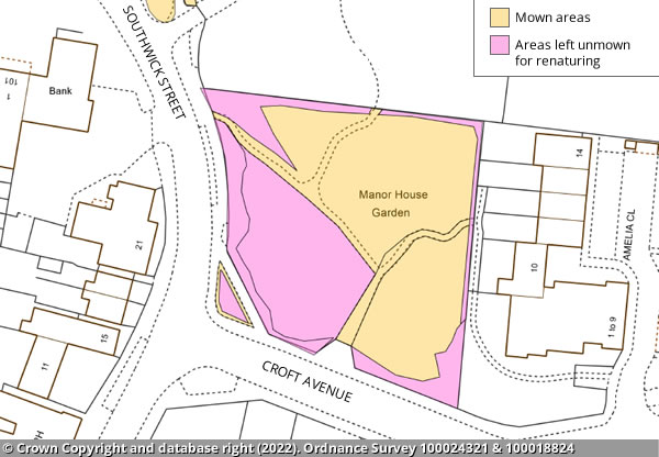 Croft Avenue Rest Gardens - Southwick Square Gardens map