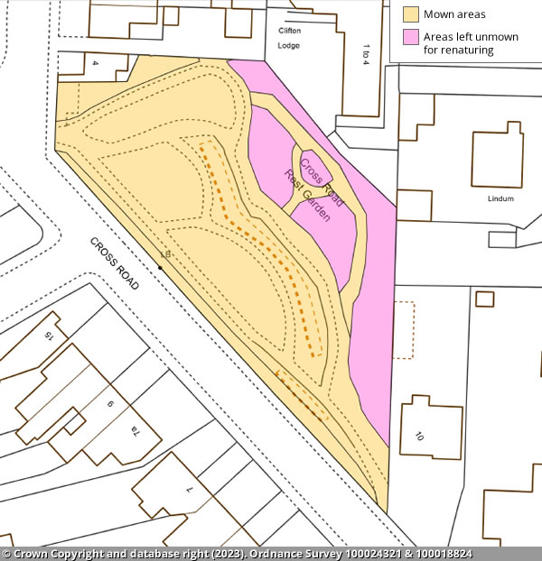 Cross Road Rest Garden map (2023)