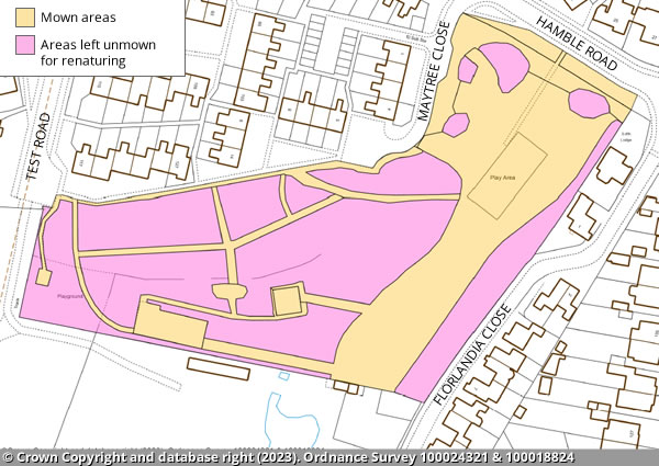 Hamble Recreation Ground map (2023)