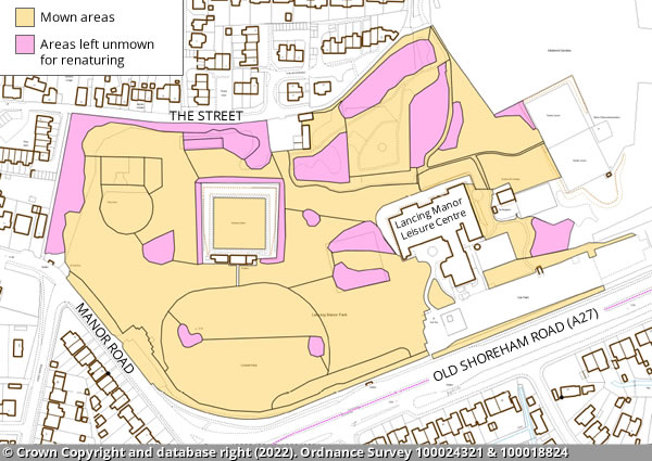 Lancing Manor Park map