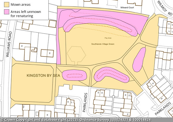 Parklands Park (Southlands Village Green) map (2023)