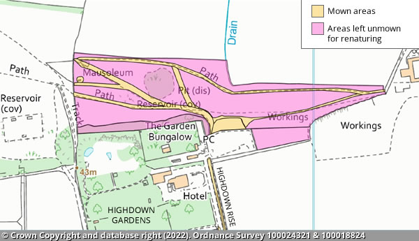 Highdown Hill map