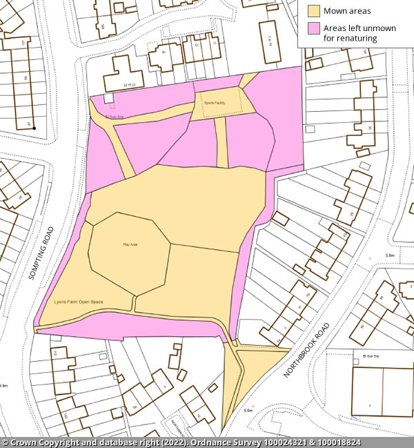 Lyons Farm open space map