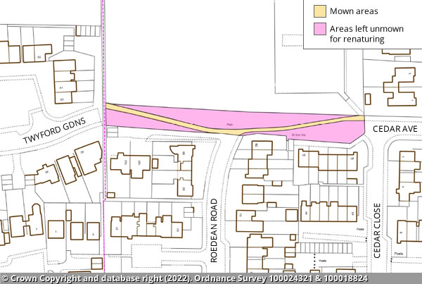 Roedean Road open space map