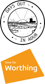 Days out in Adur stamp - and - Time For Worthing logo