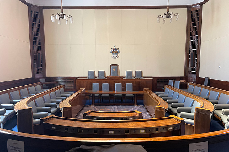 The Council Chamber at Wotthing Town Hall