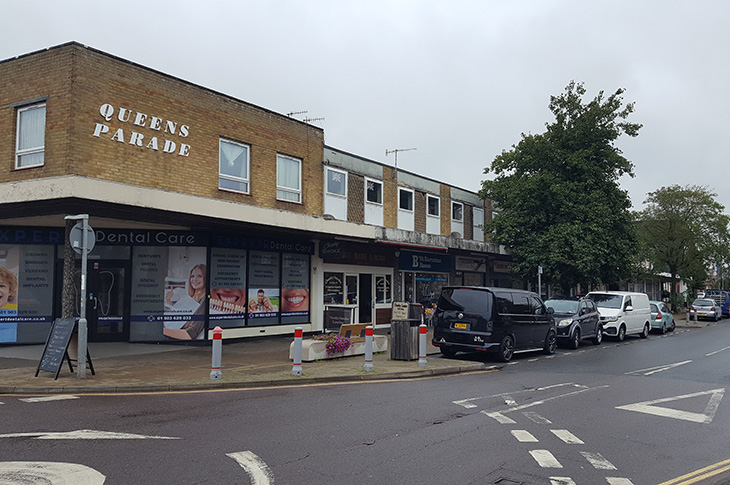 North Road's shops in Lancing (Queen's Parade)