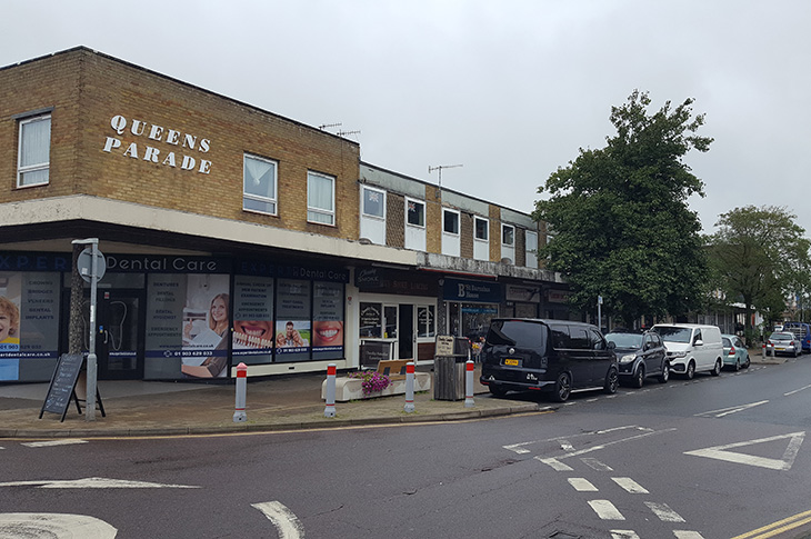 Lancing - shops in North Road (Queen's Parade)