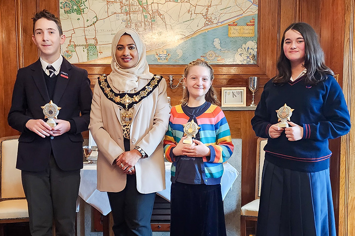PR23-031 - The award winners pictured with the Mayor of Worthing, Cllr Henna Chowdhury