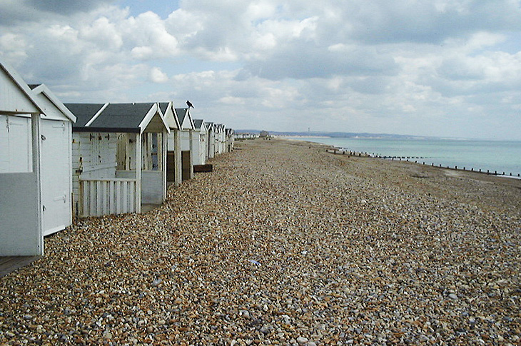 Lancing Beach (and beach huts)