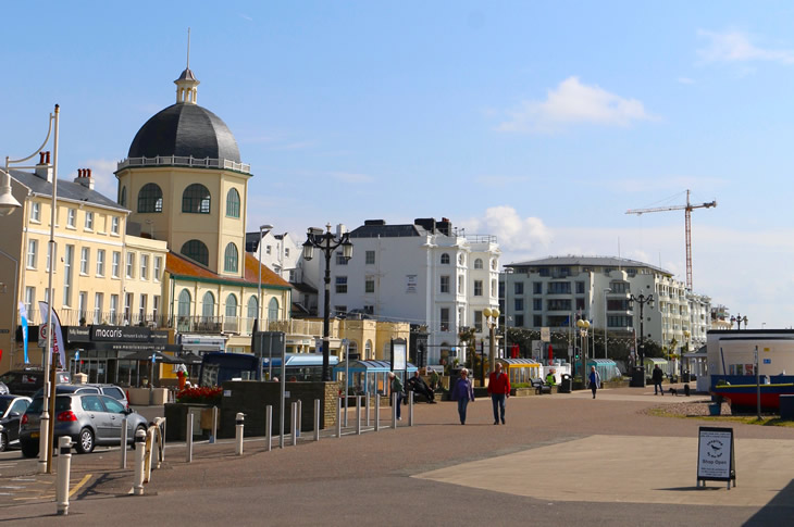 Worthing promenade and The Dome Cinema