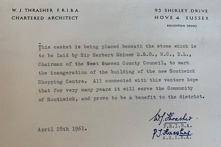 PR23-070 - The time capsule explanation letter - 28th April 1961