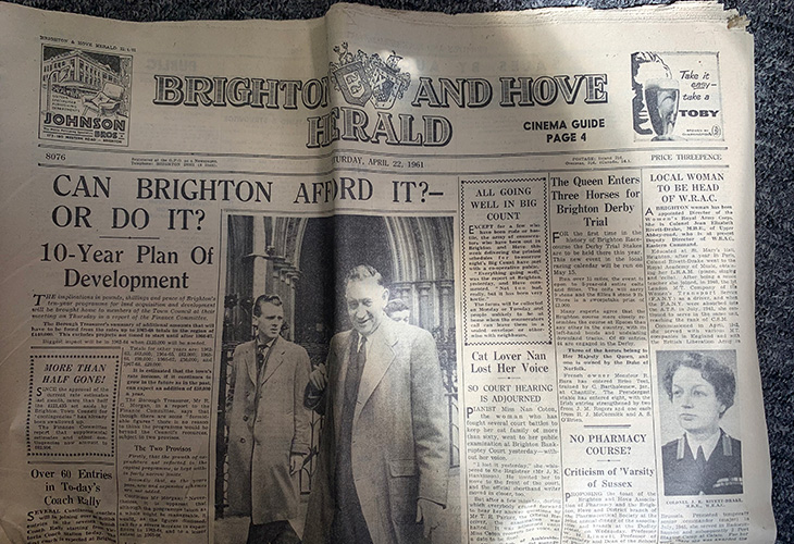 PR23-070 - Brighton and Hove Herald newspaper - 22nd April 1961