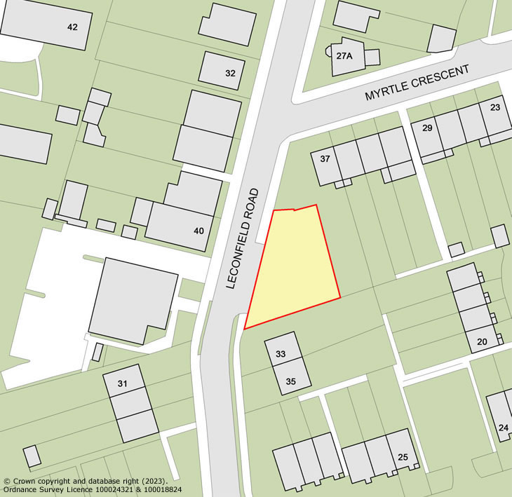 Leconfield Road, Lancing - site plan - showing the old garages