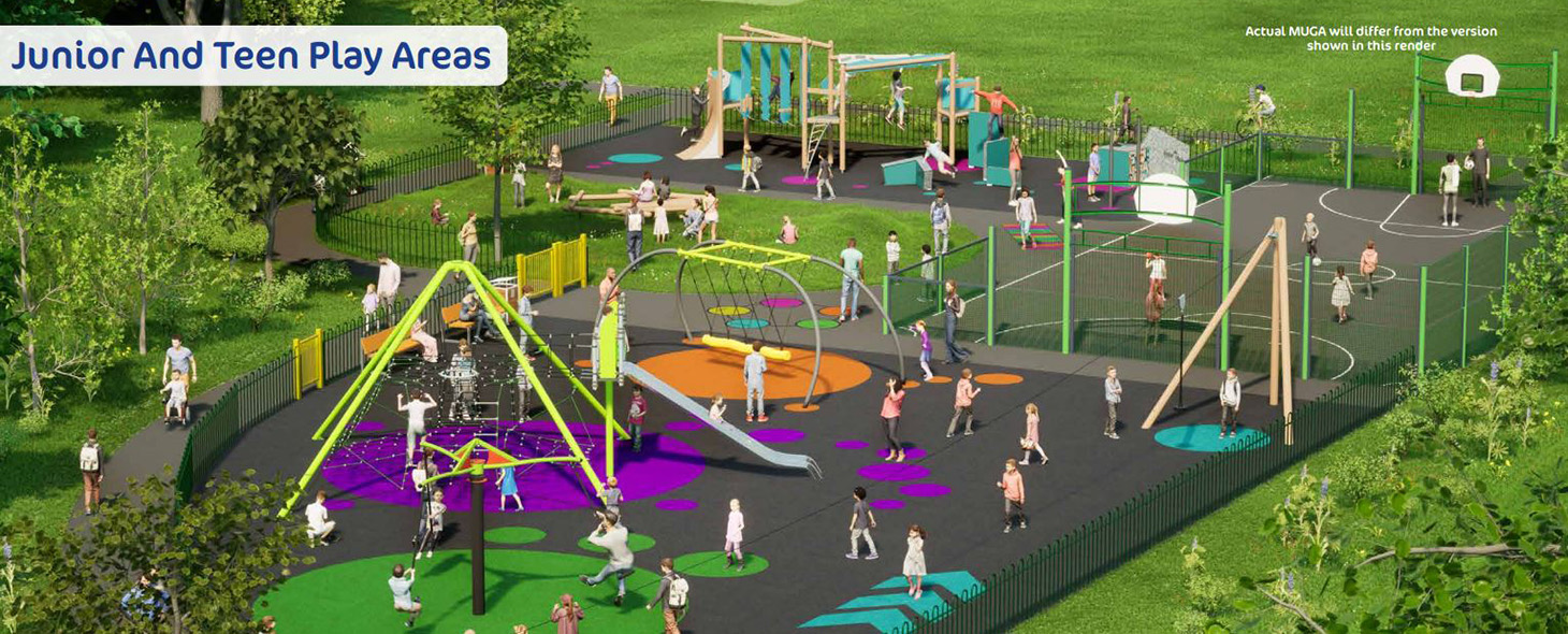 West Durrington Community Park - junior and teen play area (1) - click for a larger image (credit Eibe Play Ltd)