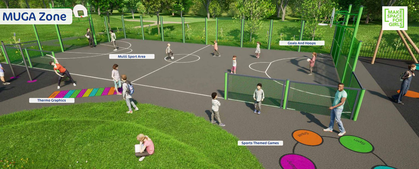 West Durrington Community Park - MUGA zone - click for a larger image (credit Eibe Play Ltd)