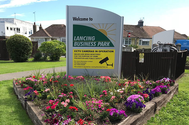 Lancing Business Park, entrance sign (credit - Lancing Business Improvement District)