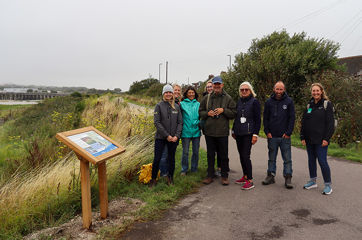 PR23-107 - One of the new signs about the Adur Estuary SSSI, next to the River Adur - launch event (2)