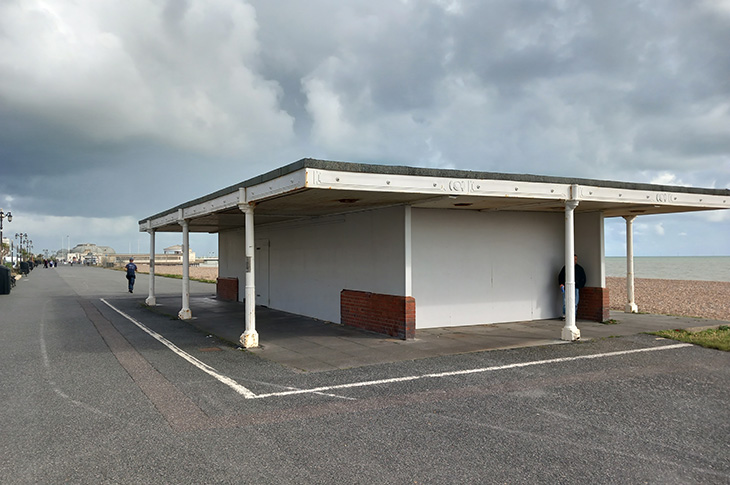 PR23-126 - The West Buildings seafront shelter on Worthing promenade