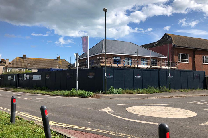 Gardner Road, Fishersgate - progress on site (roof on and windows in) - September 2023 (2)