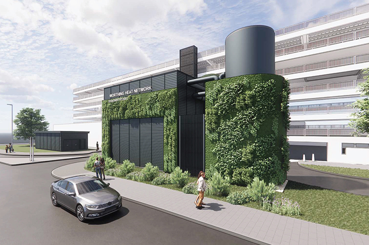 Artist's impression of the energy centre which would be sited next to the High Street MSCP (copyright Hemiko)