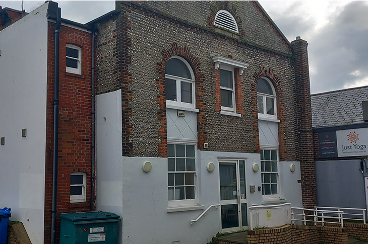 The empty office building in Marine Place, Worthing (1) - December 2023