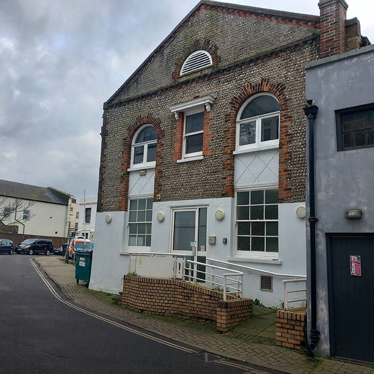 The empty office building in Marine Place, Worthing (2) - December 2023