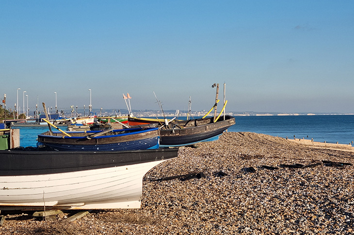 Fishing boats on Worthing Beach