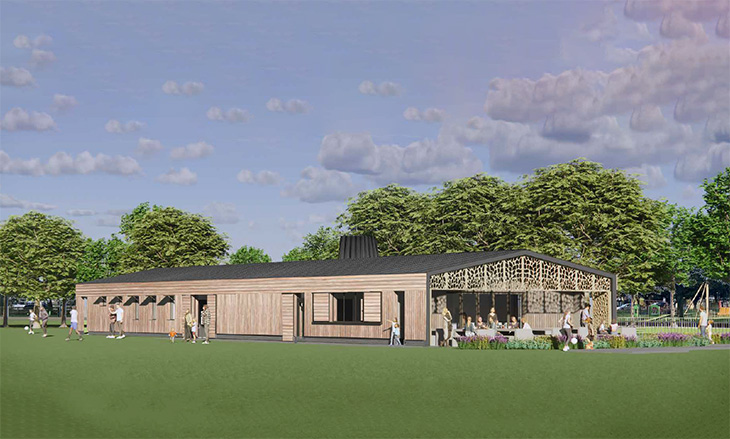 Buckingham Park pavilion - an illustrative view of the proposed pavilion