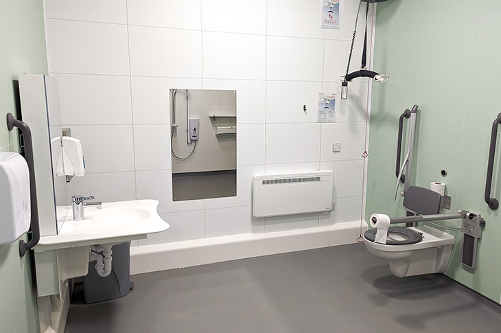 Inside the Changing Places facility at the High Street multi-storey car park in Worthing