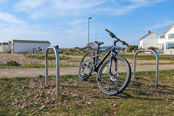 Cycling - One of the bike racks near Shoreham Beach Green