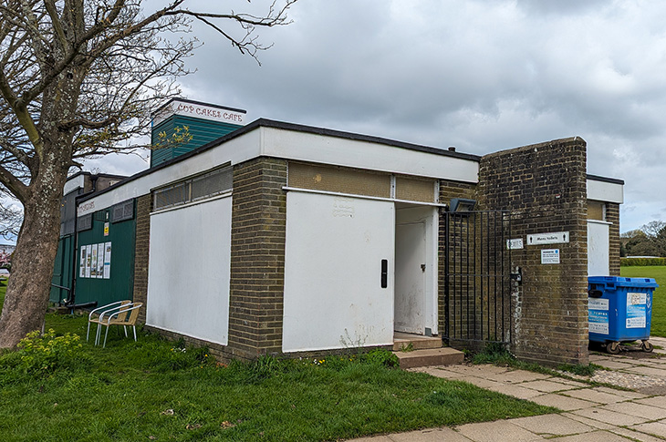 Buckingham Park sports pavilion in Shoreham - as it currently looks (side) 2 - May 2024