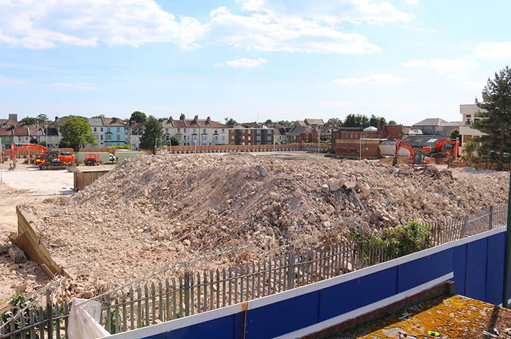 The Teville Gate site - after demolition
