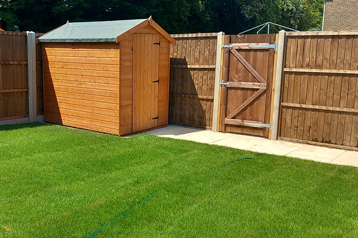 May 2024 - Rear garden of one of the new homes in Wilds Row, Shoreham
